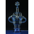 Tubo de óleo azul Stardust Recycler vidro tubulação de água de fumar (ES-GB-561)